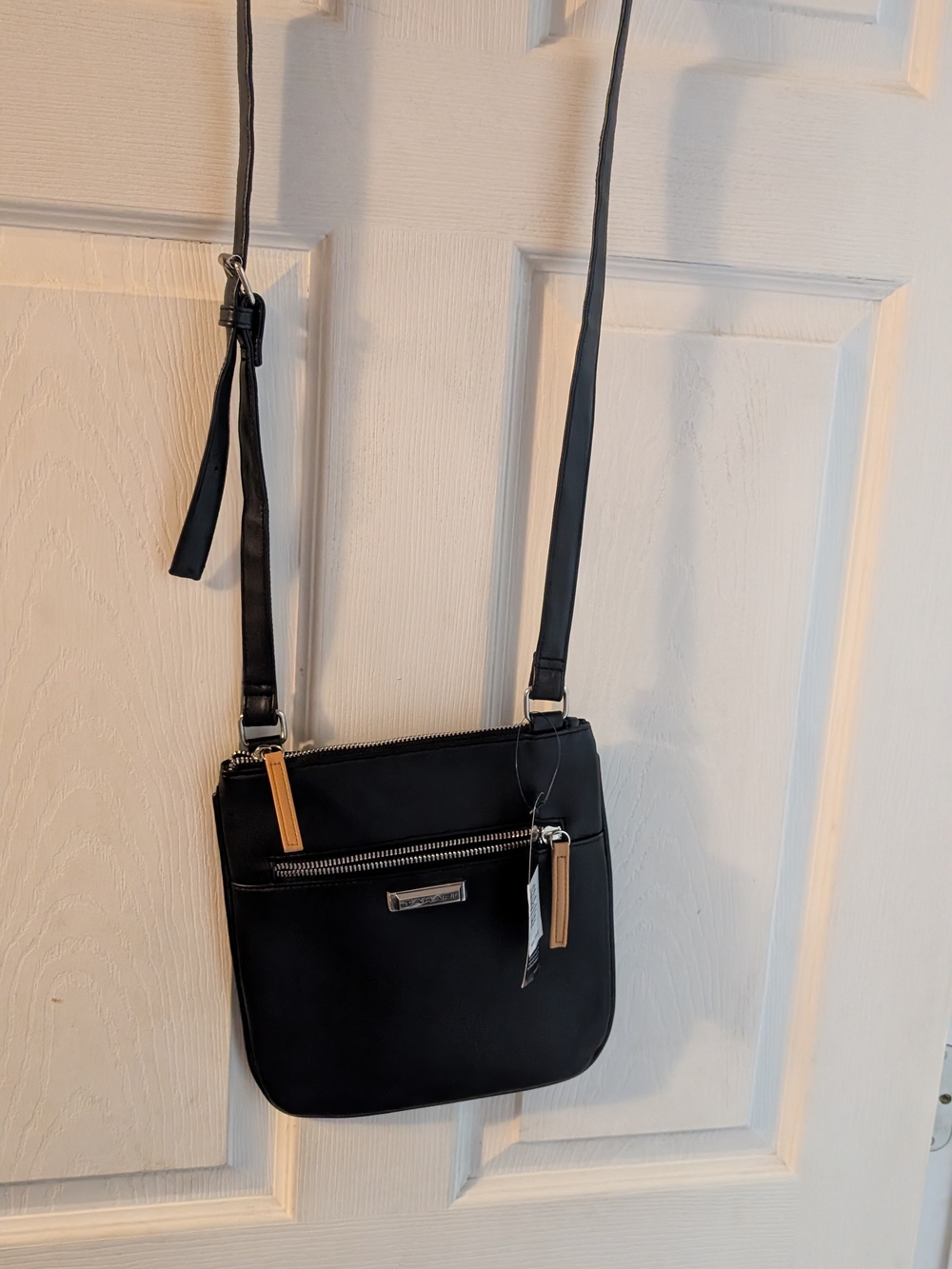 NEW Tahari Crossbody Bag Color Black Adjust Strap MSRP $78 - Picture 1 of 9